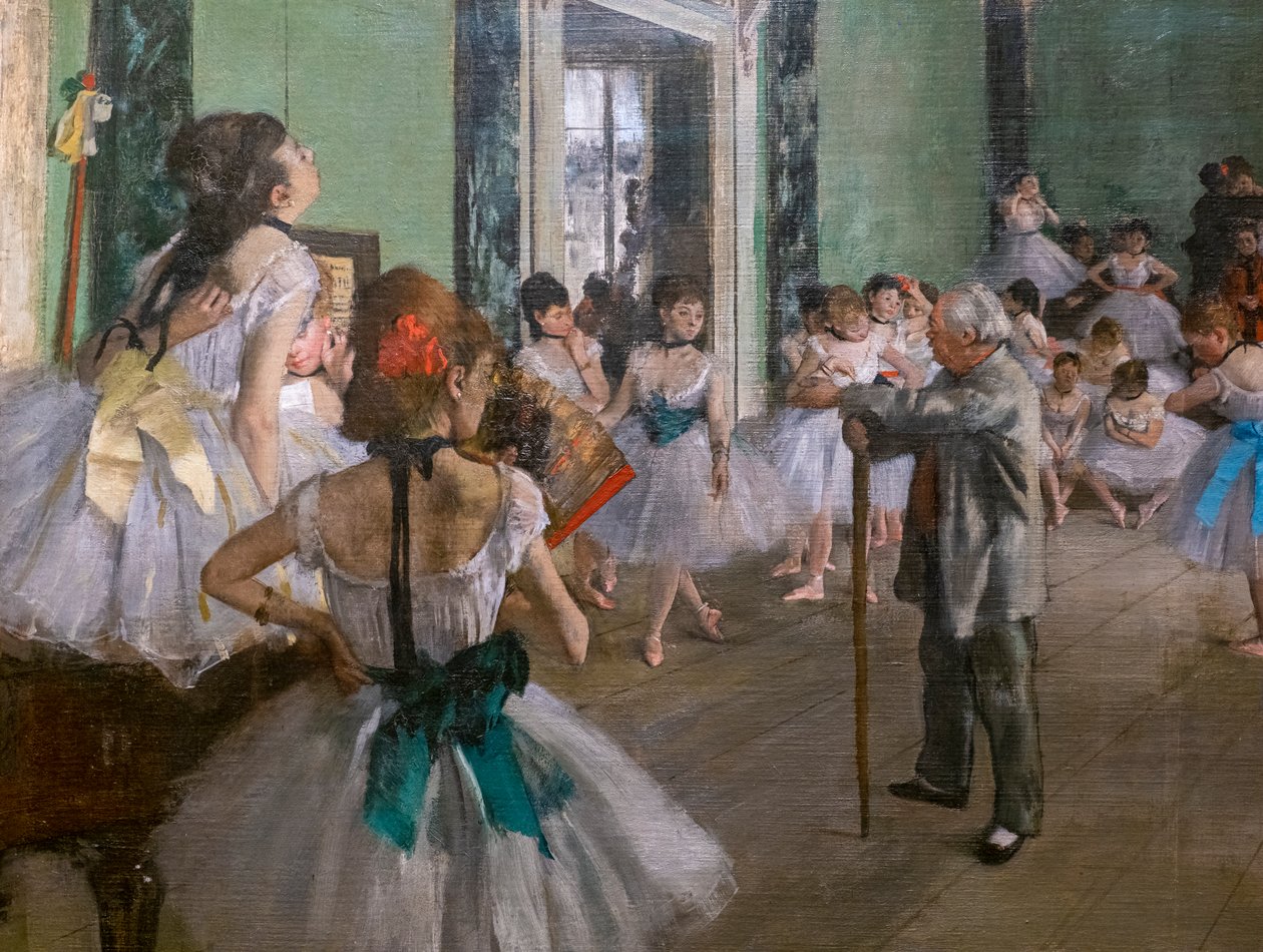 Tanssitunti (yksityiskohta). Alkaa 1873, päättyy 1875-1876. Öljy kankaalle. tekijältä Edgar Degas