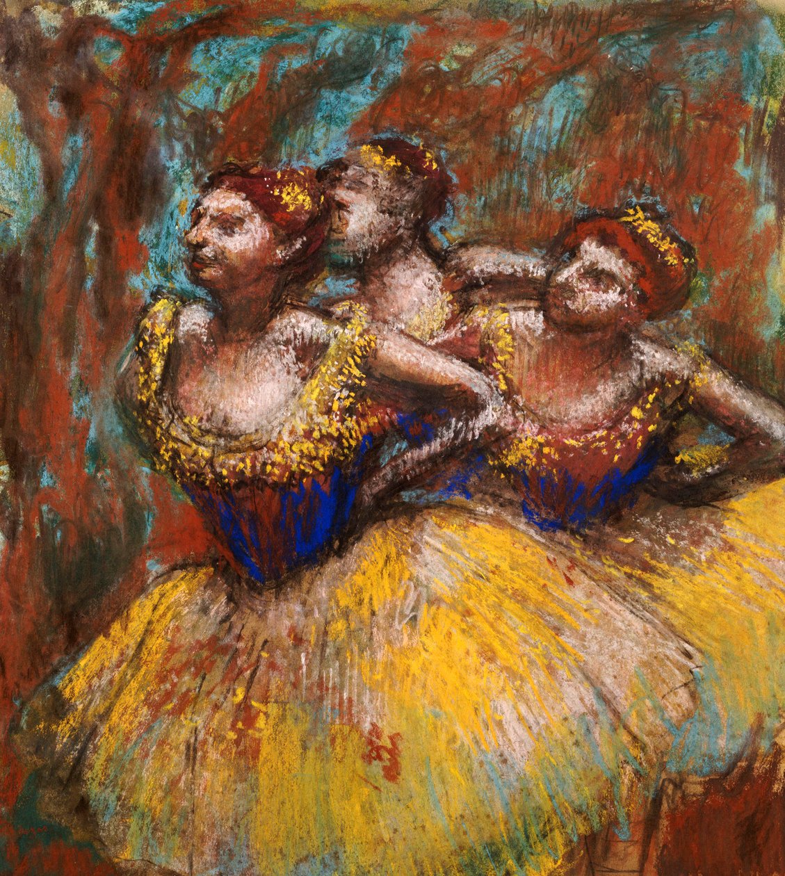 Kolme tanssijaa tekijältä Edgar Degas