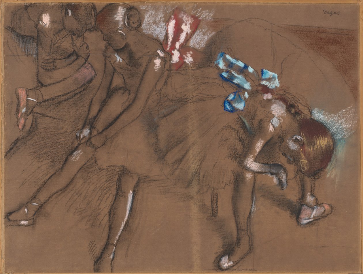 Kolme tanssijaa lepäämässä, n. 1880. tekijältä Edgar Degas