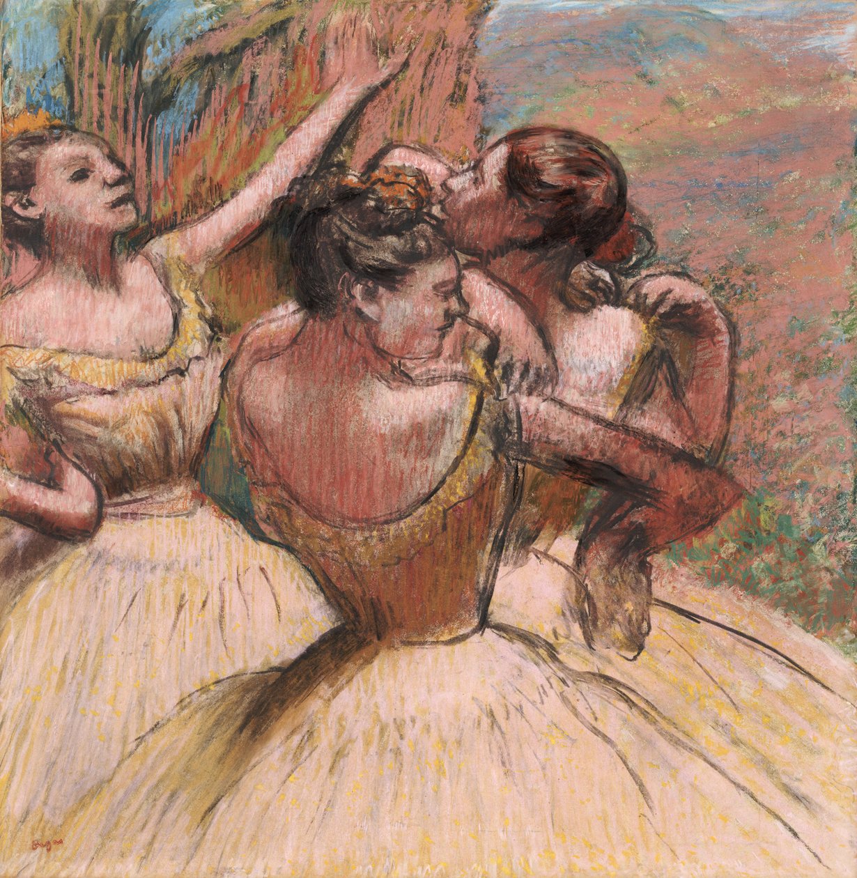 Kolme tanssijaa, n. 1899 tekijältä Edgar Degas