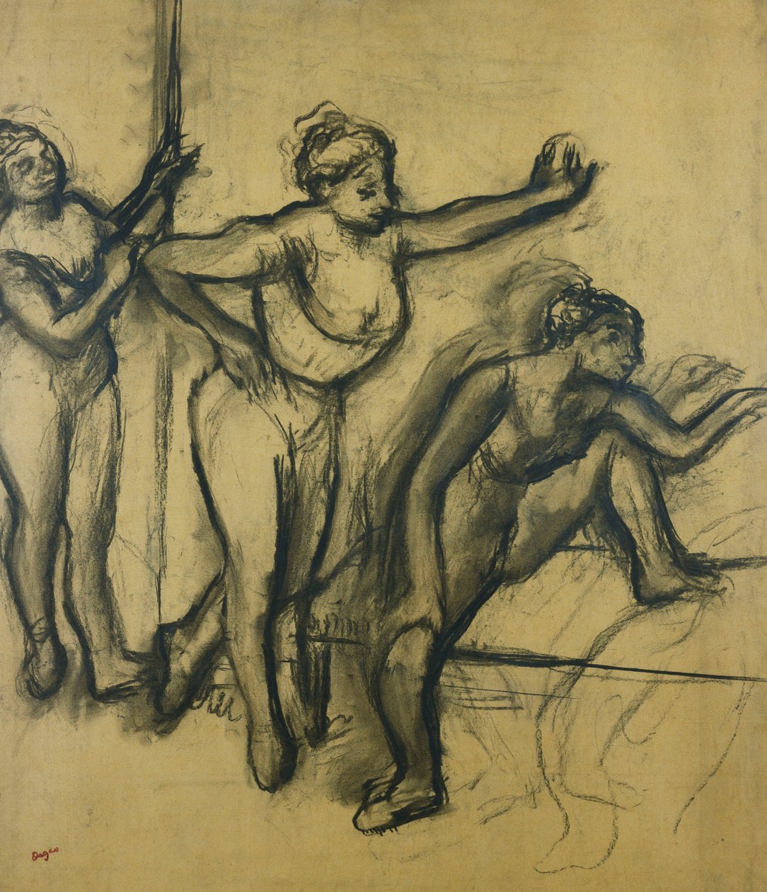 Kolme tanssijaa trikoopuvuissa; Kolme tanssijaa uimapuvuissa, 1903 tekijältä Edgar Degas