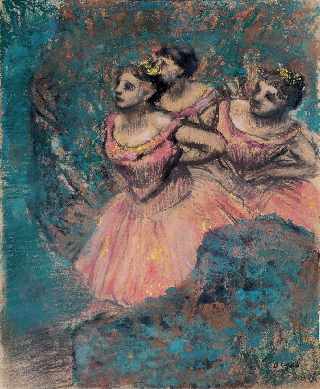 Kolme tanssijaa punaisessa par Degas, Edgar (1834-1917) tekijältä Edgar Degas