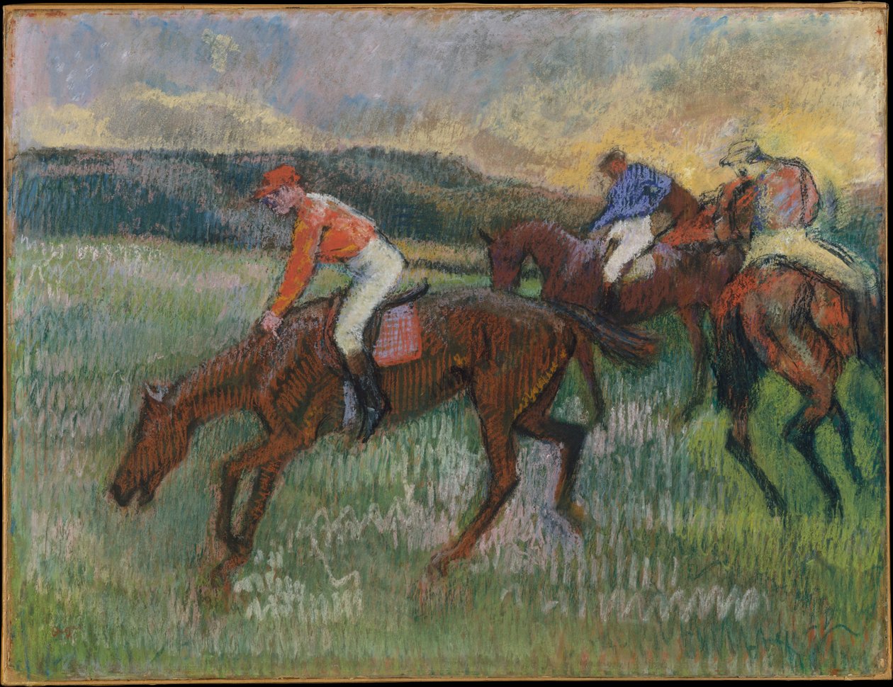 Kolme jockeyta tekijältä Edgar Degas
