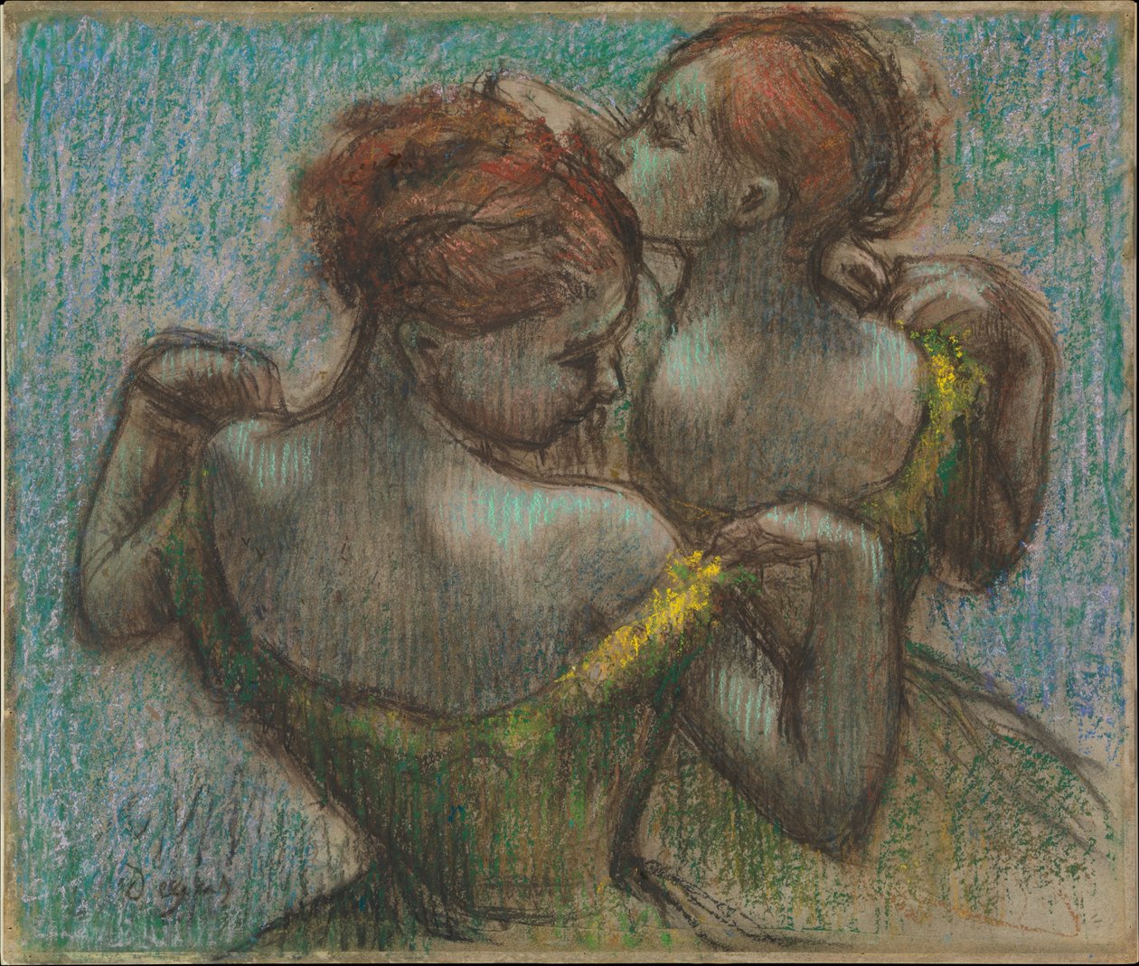 Kaksi tanssijaa, puolivartalokuva tekijältä Edgar Degas