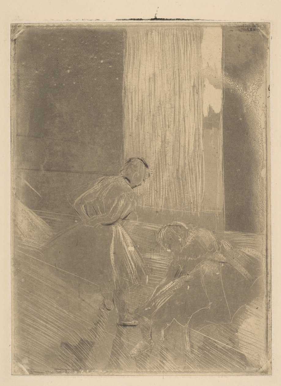 Kaksi tanssijaa harjoitussalissa, 1877-78. tekijältä Edgar Degas