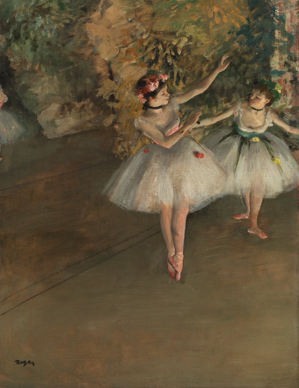 Kaksi tanssijaa lavalla, 1874. tekijältä Edgar Degas