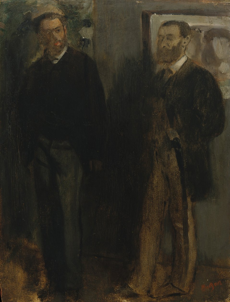 Kaksi miestä, n. 1865-69. tekijältä Edgar Degas