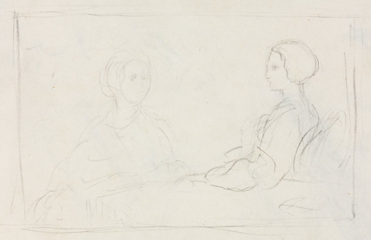 Kaksi istuvaa naista (käänteinen) tekijältä Edgar Degas