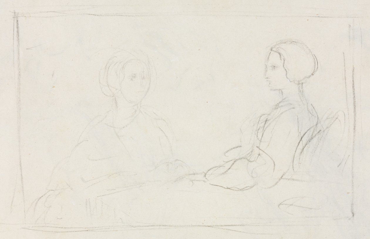 Kaksiistuva nainen, 1856-1860. tekijältä Edgar Degas