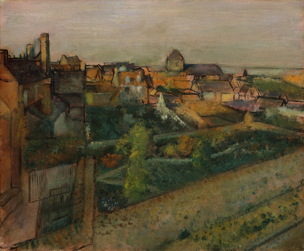 Näkymä Saint-Valéry-sur-Sommesta, 1896-98 tekijältä Edgar Degas