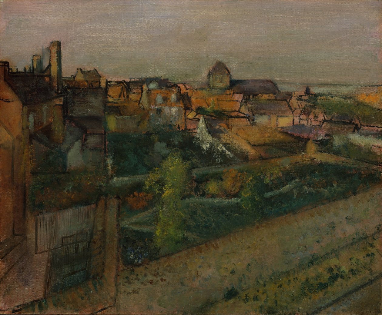 Näkymä Saint-Valéry-sur-Sommesta, 1896-98. tekijältä Edgar Degas