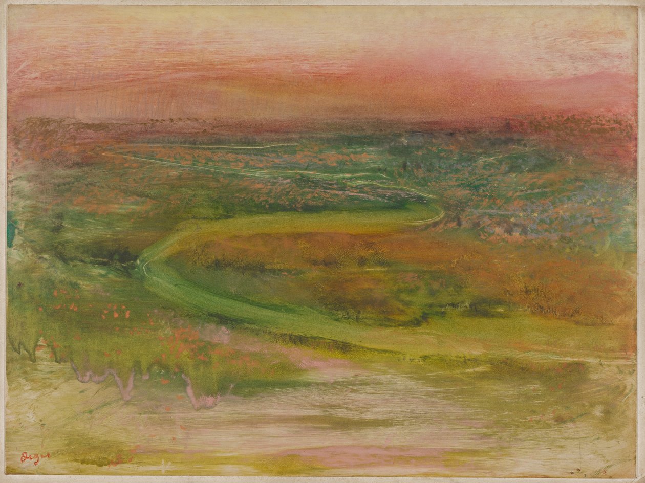 Mutkitteleva joki tekijältä Edgar Degas