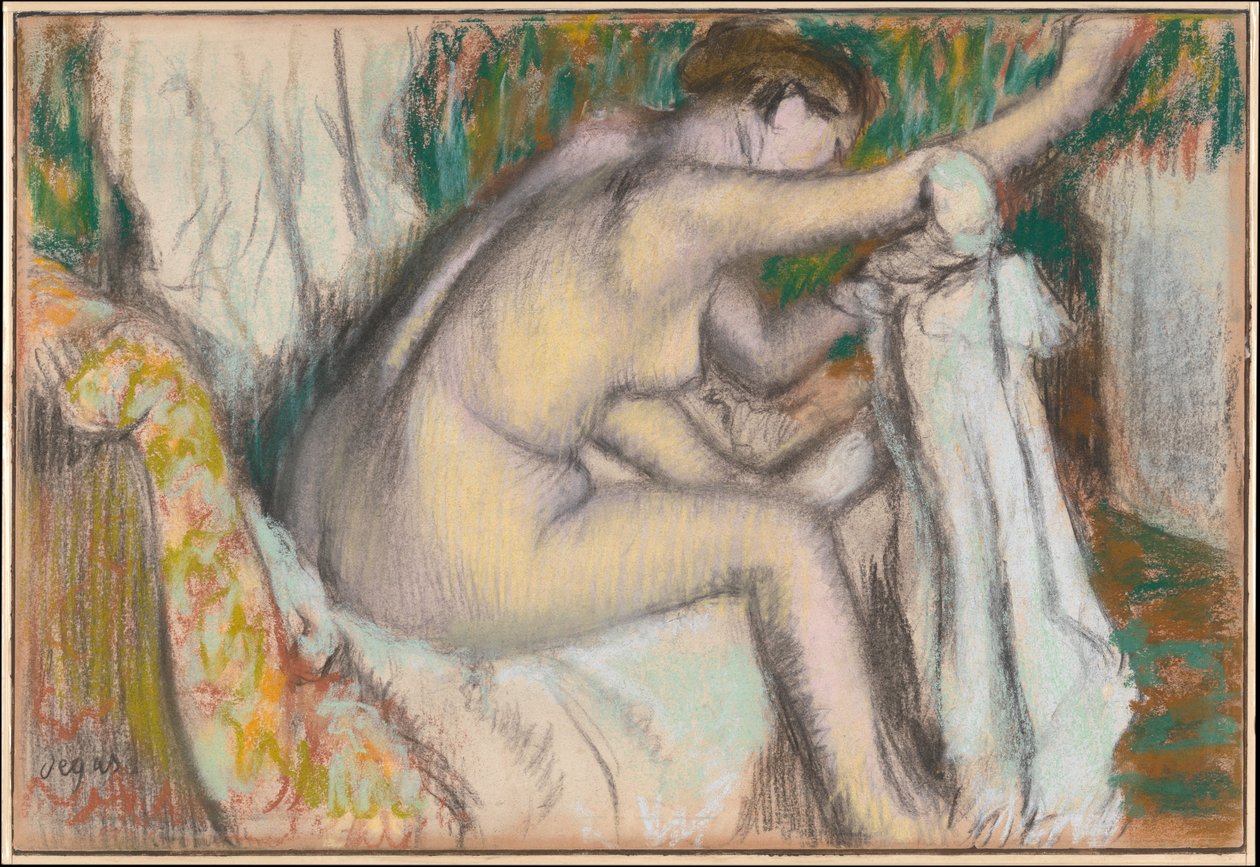 Kättään kuivaava nainen tekijältä Edgar Degas