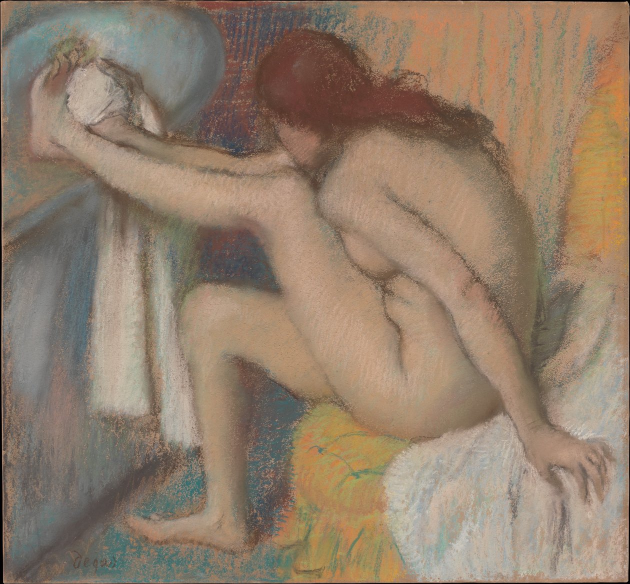 Nainen kuivaamassa jalkaansa tekijältä Edgar Degas