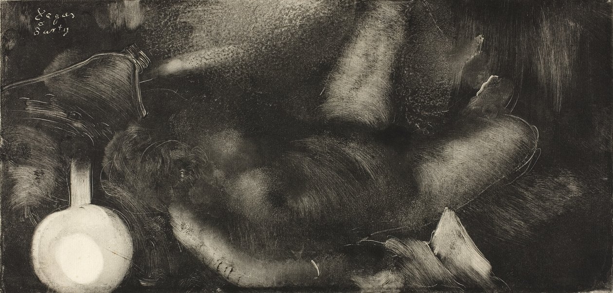 Nainen makuulla sängyllään, n. 1885 tekijältä Edgar Degas