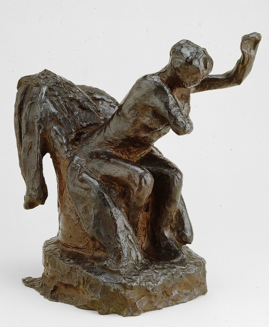 Nainen istuu nojatuolissa, mallina c. 1903 näyttelijä 191921. tekijältä Edgar Degas