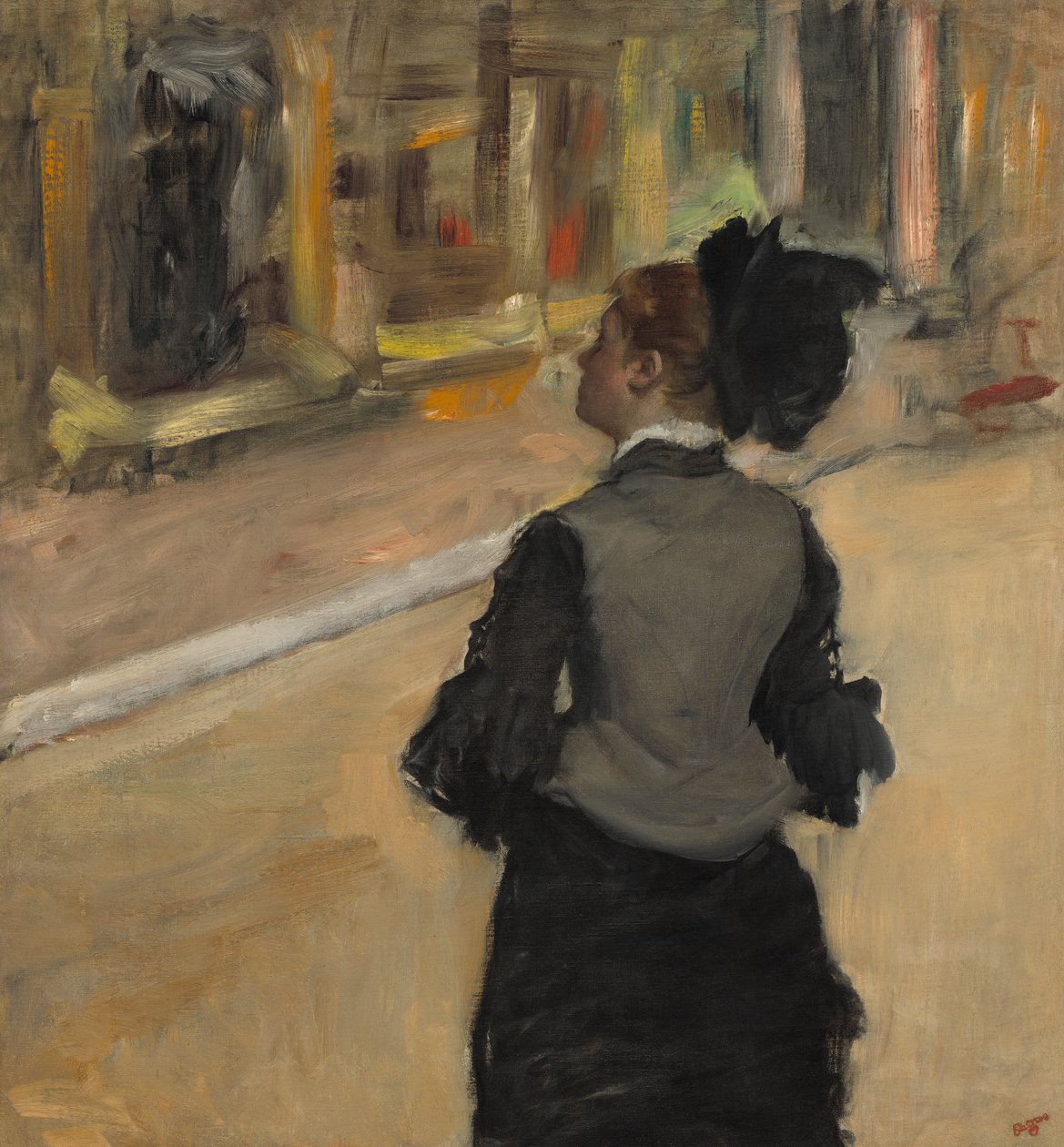 Nainen takaapäin (museovierailu), n.1879-85. tekijältä Edgar Degas