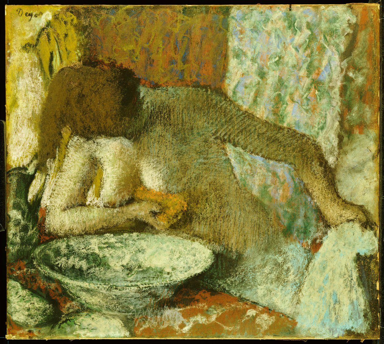 Nainen wc:ssä, n. 1897 tekijältä Edgar Degas