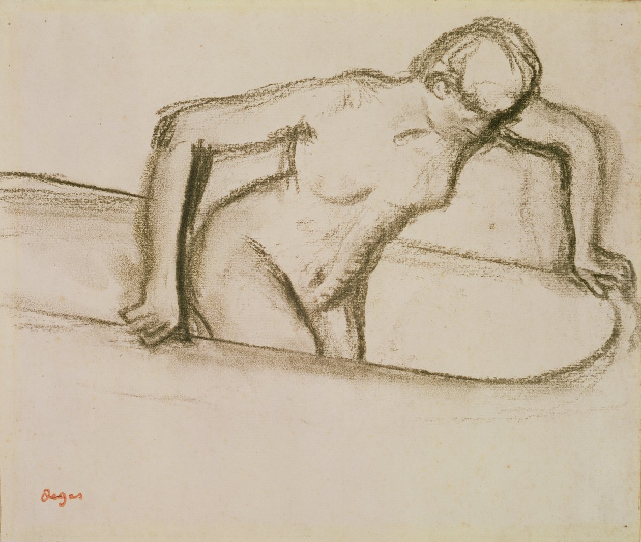 Nainen kylpyammeessa tekijältä Edgar Degas