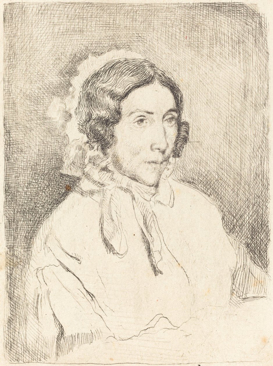 Nainen röyhelössä, Dame agee, 18591860. tekijältä Edgar Degas