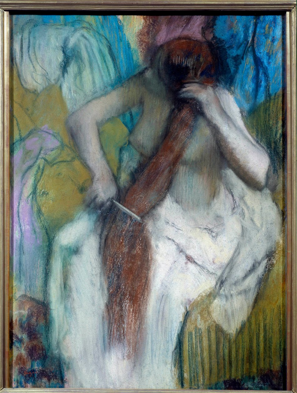 Naisen muotoilu tai hiukset Pastelli, kirjoittanut Edgar Degas (1834-1917) 1887-1890 Dim. 0,87x0,57 m Pariisi, musee d