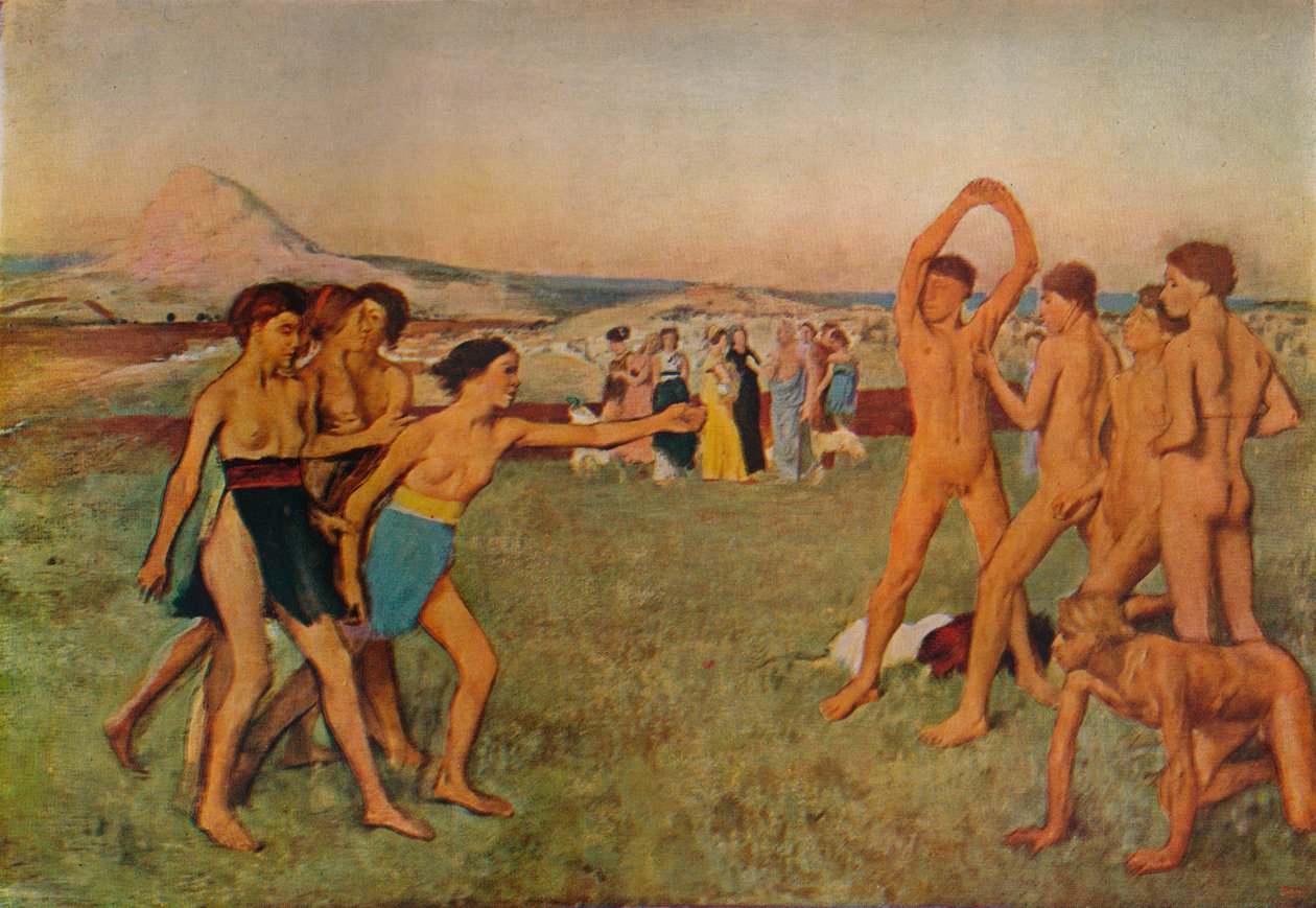 Young Spartans Exercising, c1860, 1932 tekijältä Edgar Degas