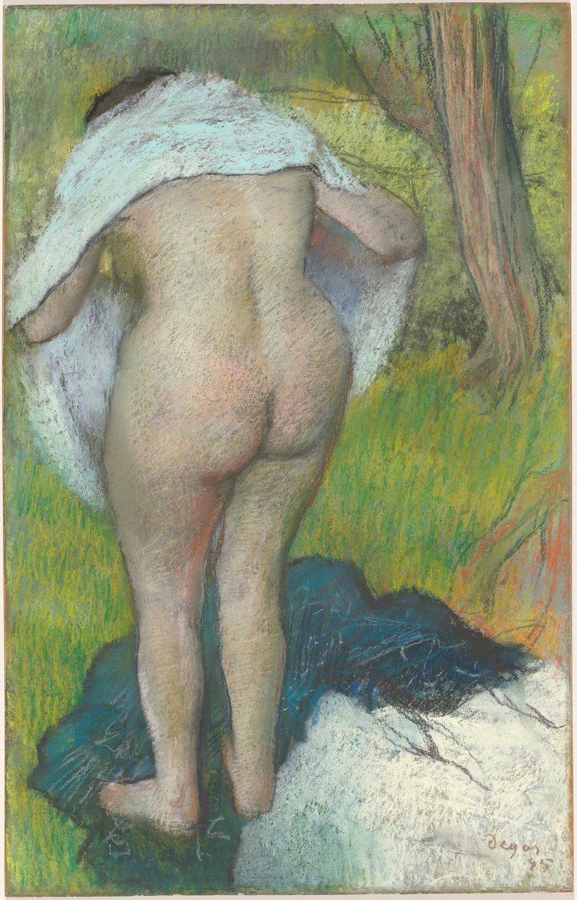 Junge Frau beim Ankleiden tekijältä Edgar Degas