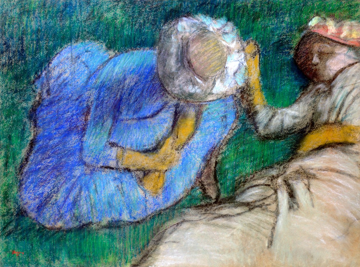 Nuoret naiset lepäävät, 1800-luvun loppu - 1900-luvun alku tekijältä Edgar Degas