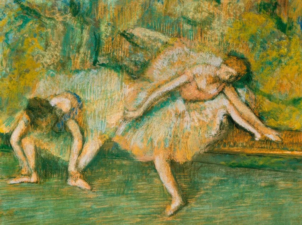 Kaksi tanssijaa penkillä tekijältä Edgar Degas