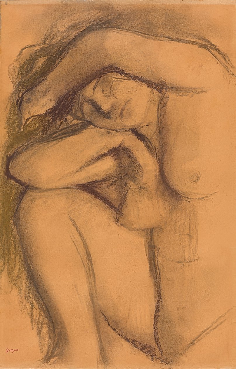 Nun (Aktsudie) tutkimus. 1888-92 tekijältä Edgar Degas