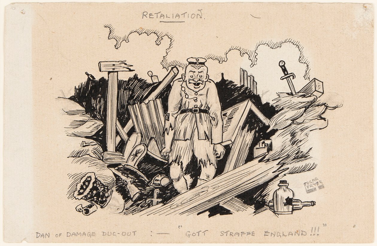 Retaliation, Dan of Damage Dug-Out: God Strafe England, 1917 tekijältä Edgar Fryer