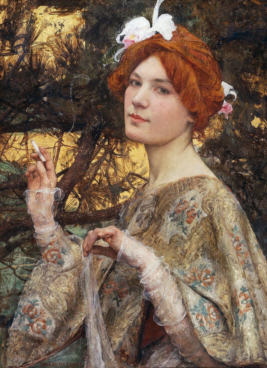 Nainen orkidean kanssa tekijältä Edgar Maxence