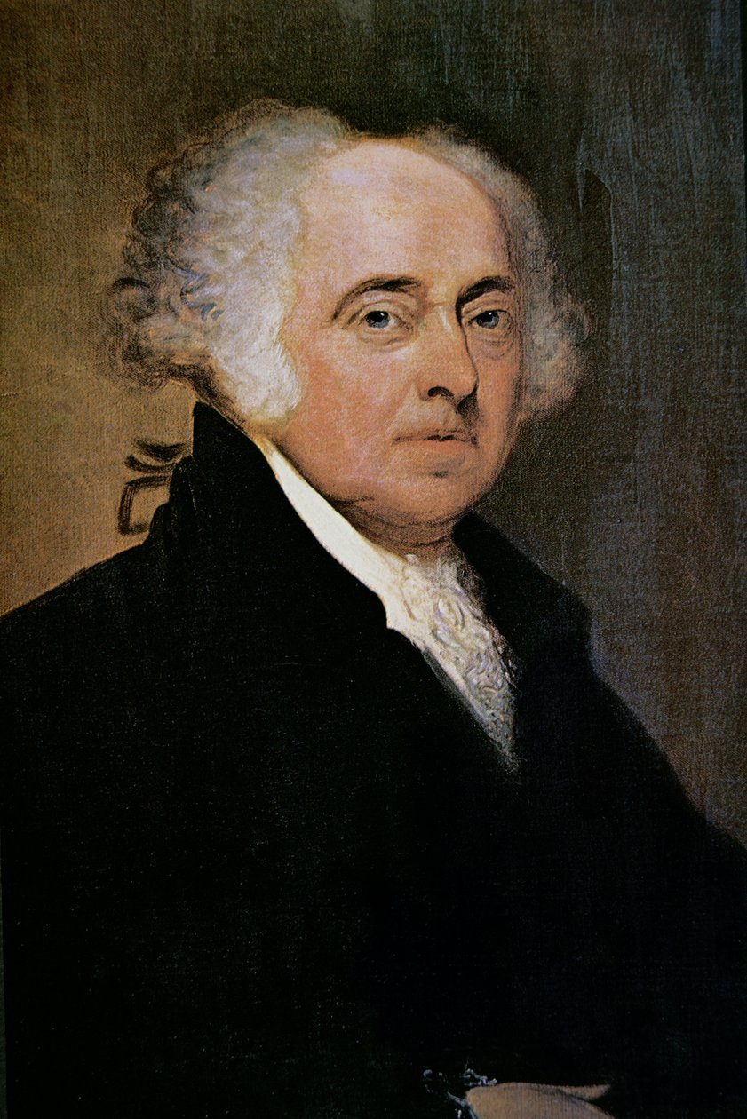 Presidentti John Adams (1735-1826) (värilitografia) tekijältä Edgar Parker