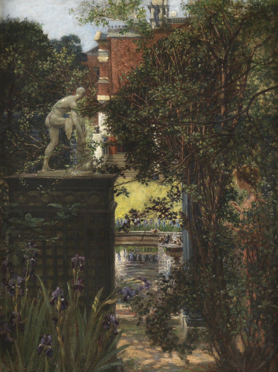 Alma-Tademas-talon puutarha, 1911 tekijältä Edith Ridley Corbet