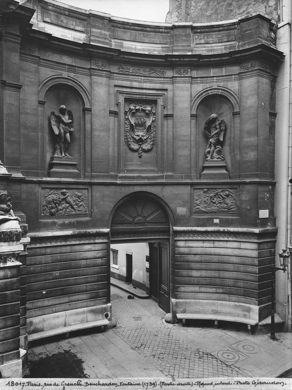 Näkymä Neljän vuodenajan suihkulähteestä, oikeanpuoleinen osa, rue de Grenelle, 1739-46 (yksityiskohta) (katso myös 346093, 346094, 346096, 346097) tekijältä Edmé Bouchardon