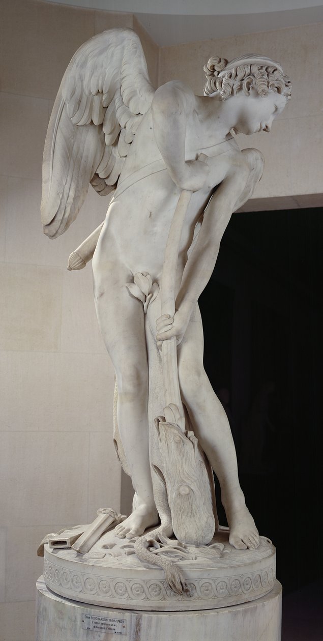 Amor veistämällä jousiaan Hercules-klubista tekijältä Edmé Bouchardon