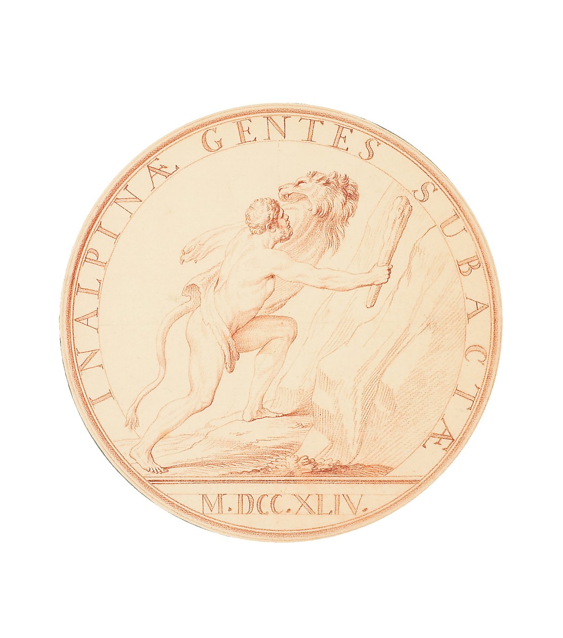 Herkules mailalla aseistettuna ylittämässä Alpit, 1744 tekijältä Edmé Bouchardon