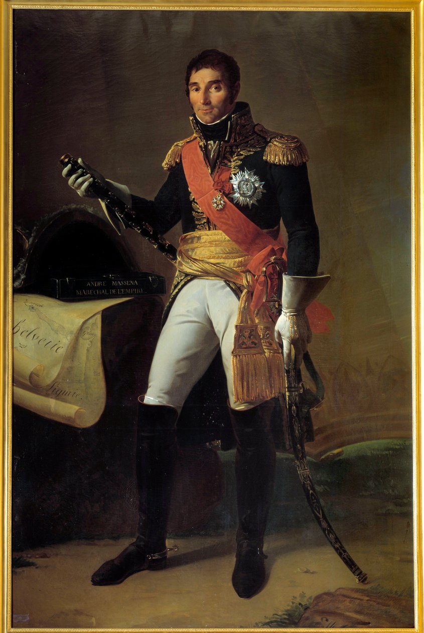 Andre Massenan, Rivolin herttuan (1756-1817), Esslingin prinssin, Marechal of Empire -maalaus Edme Adolphe Fontainen (1814-1878) 1800-luvun su. 2,15x1,4 m tekijältä Edme Adolphe Fontaine