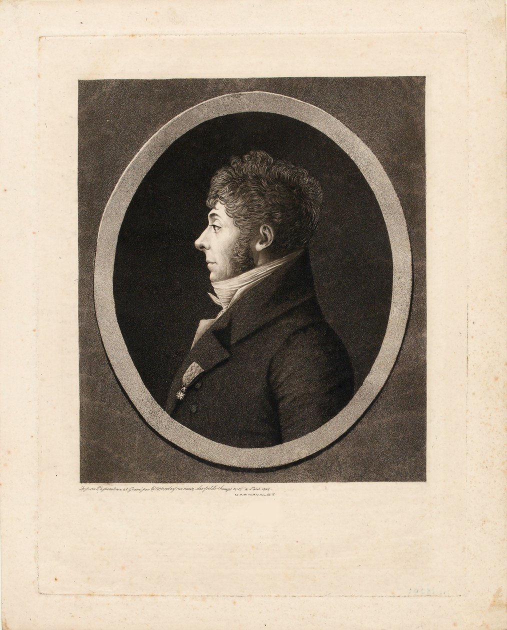 Säveltäjä Étienne Nicolas Méhulin muotokuva 1763-1817. tekijältä Edme Quenedey