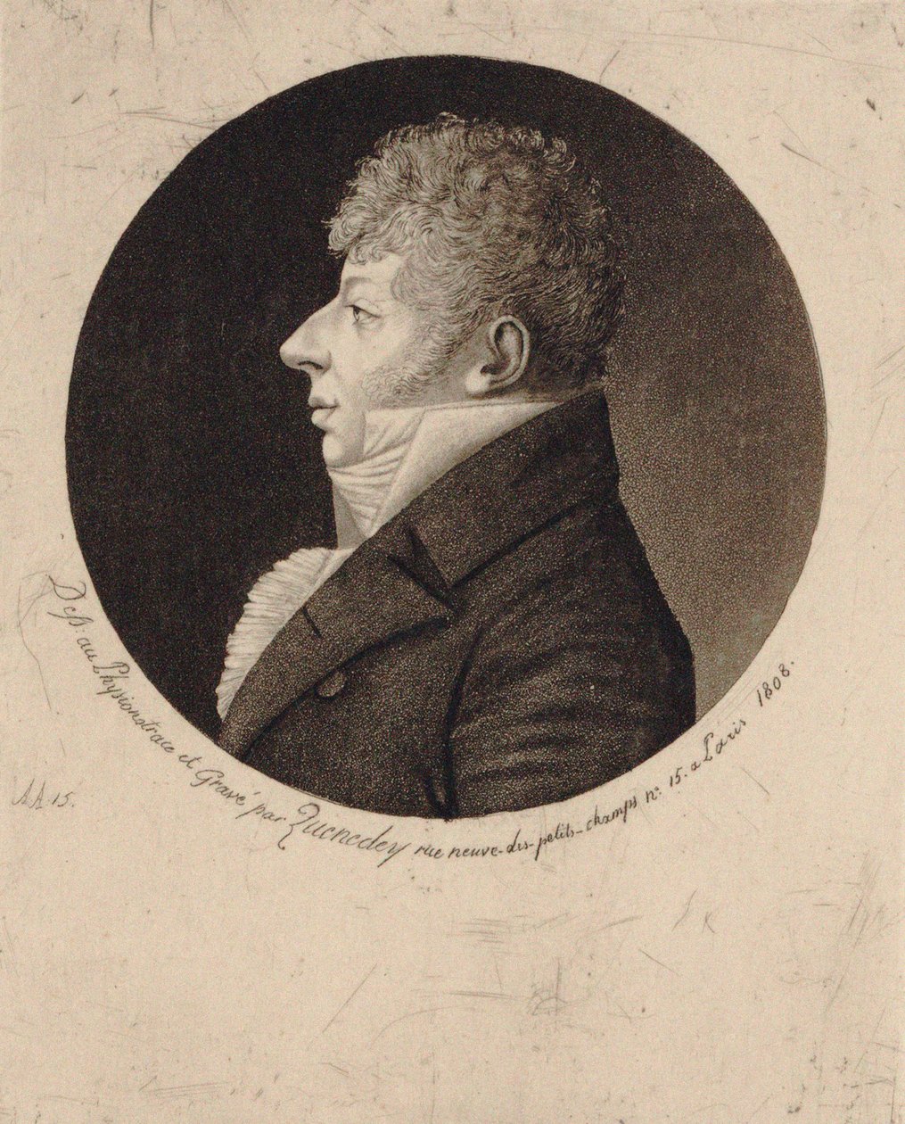Muotokuva viulisti ja säveltäjä Jean Nicolas Auguste Kreutzer 1778-1832, 1808. tekijältä Edme Quenedey