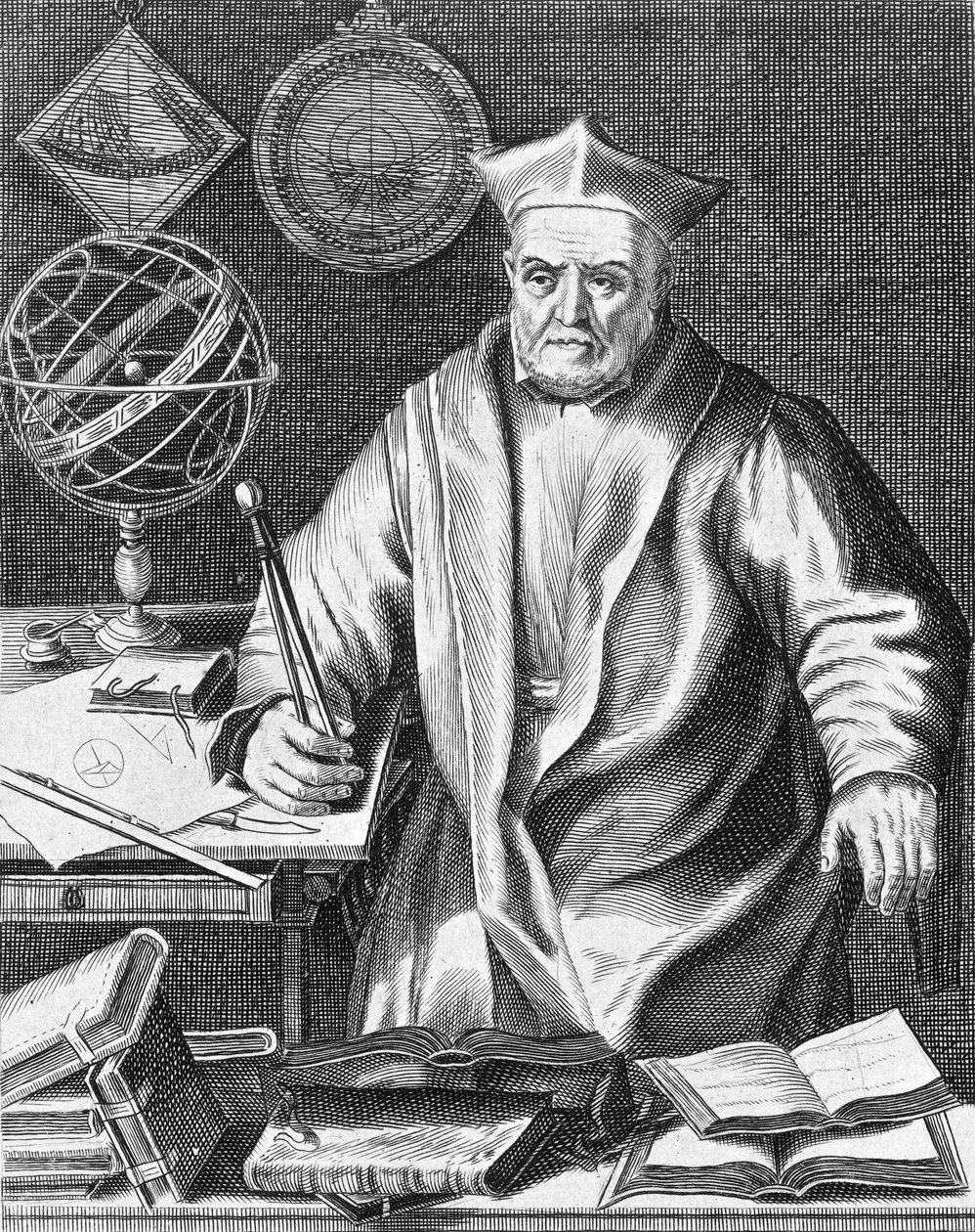 Christopher Clavius (1537-1612) baijerilainen tähtitieteilijä ja matemaatikko, kaiverrus tekijältä Edme de Boulonois
