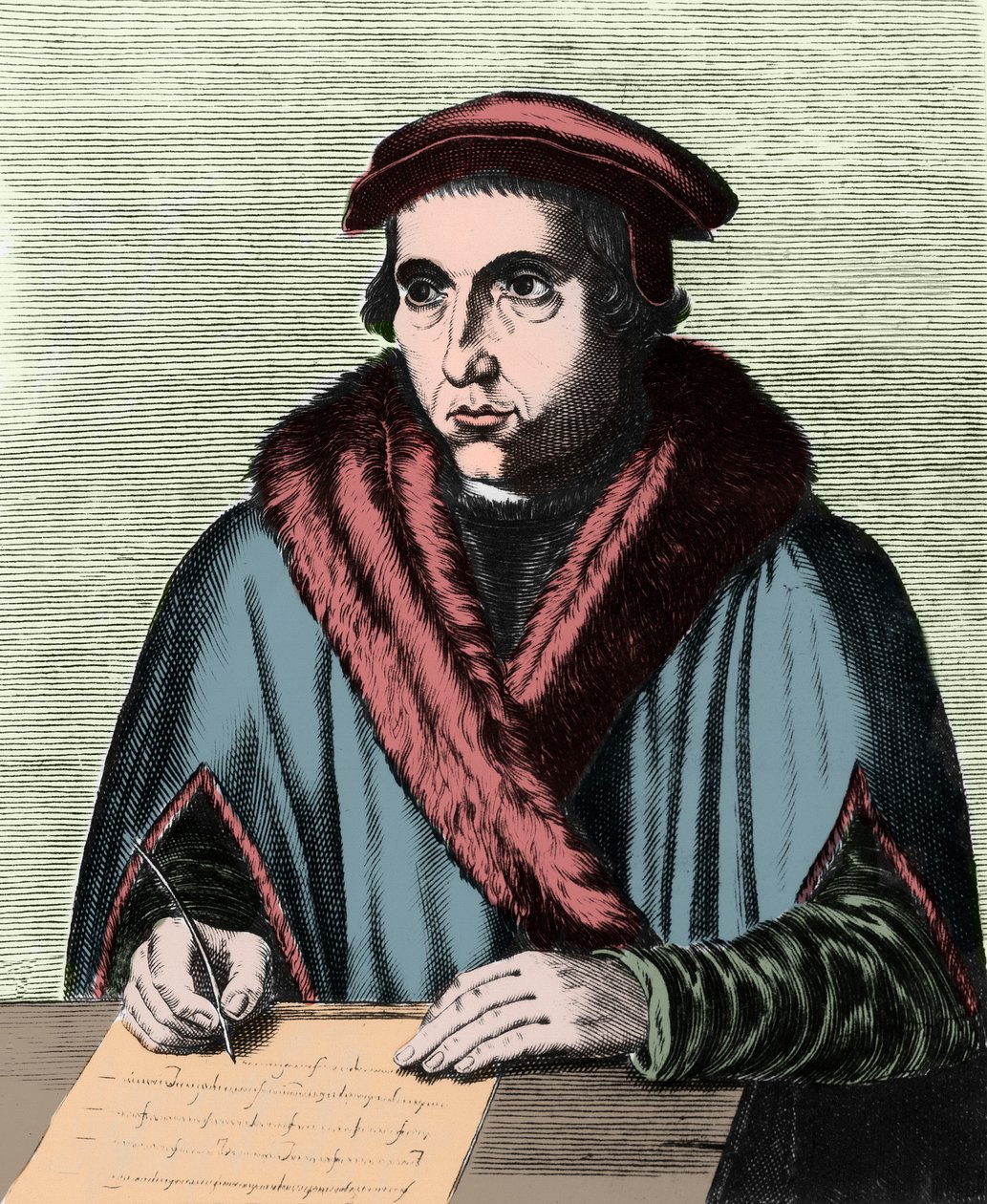 Juan Luis Vivesin, espanjalaisen humanistin ja filosofin (1492-1540) muotokuva. tekijältä Edme de Boulonois