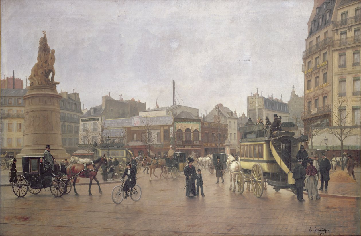 La Place Clichy, Pariisi, 1896 (katso myös 485191) tekijältä Edmond Georges Grandjean