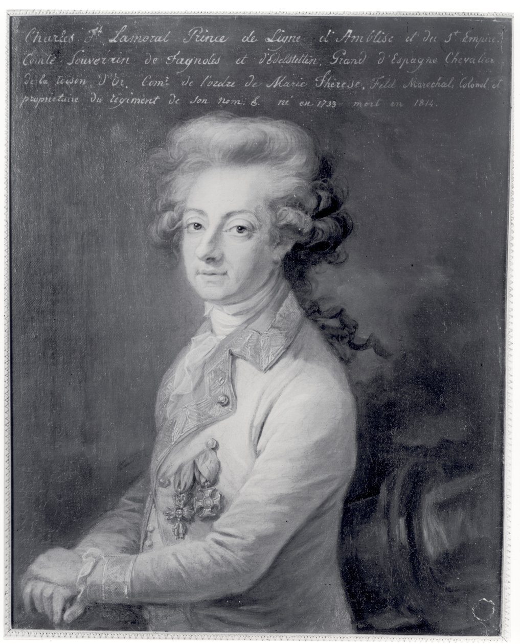 Marsalkka Charles-Josephin (1735-1814) Prinssin Line muotokuva tekijältä Edmond Leclerq