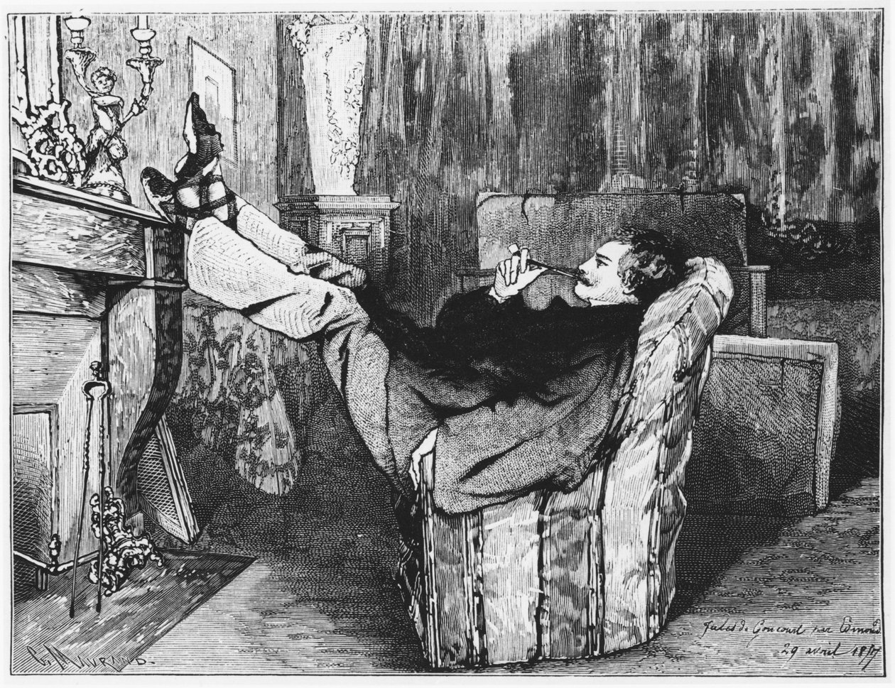 Jules de Goncourt (1830-70) Edmond ja Jules de Goncourtin päiväkirjasta, 29. huhtikuuta 1857, kaiverrettu Charles Maurandilta (svetokuvassa). tekijältä Edmond de Goncourt