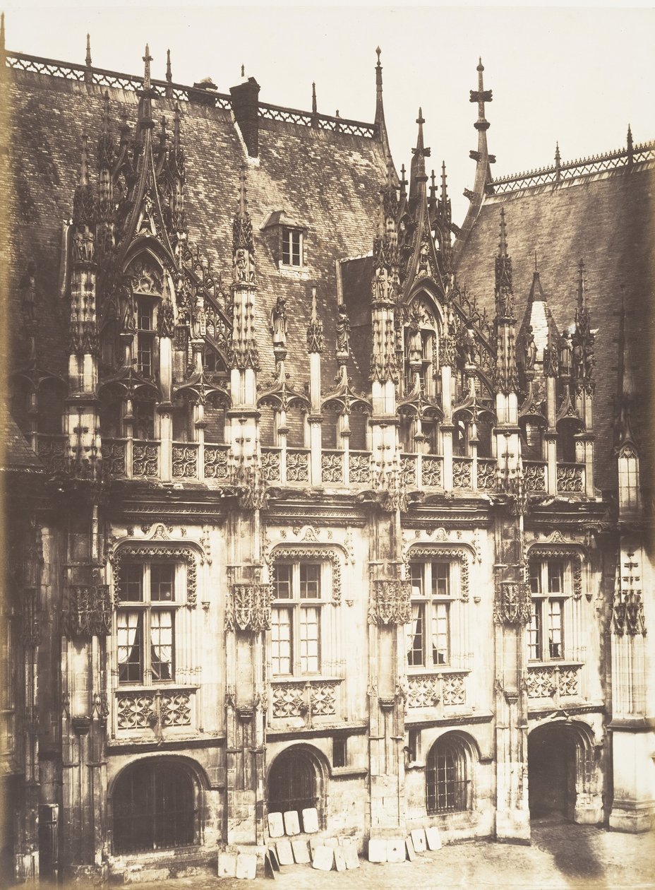 Fragmentti Palais de Justicesta, Rouen, 1852-54. tekijältä Edmond Bacot