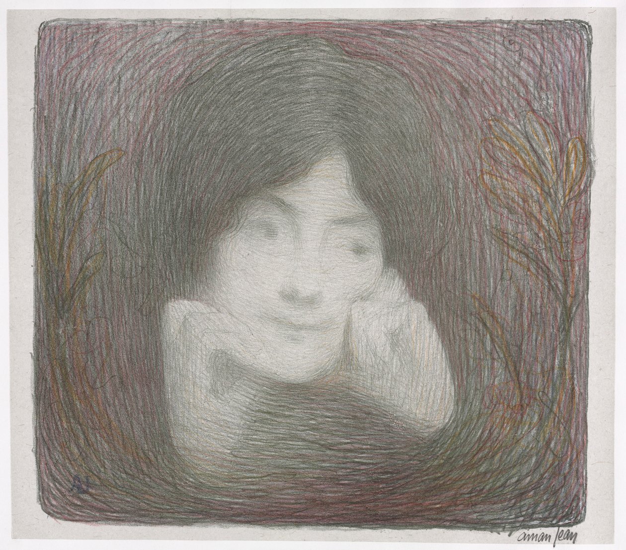 Albumi kuvista Galerie Vollardista: Mlle Moreno Comédie-Françaisesta, 1897. tekijältä Edmond François Aman Jean