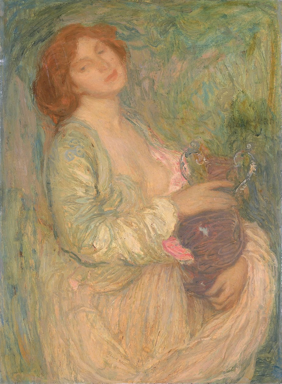 Nainen maljakon kanssa, 1800-luvun loppu - 1900-luvun alku. tekijältä Edmond François Aman Jean