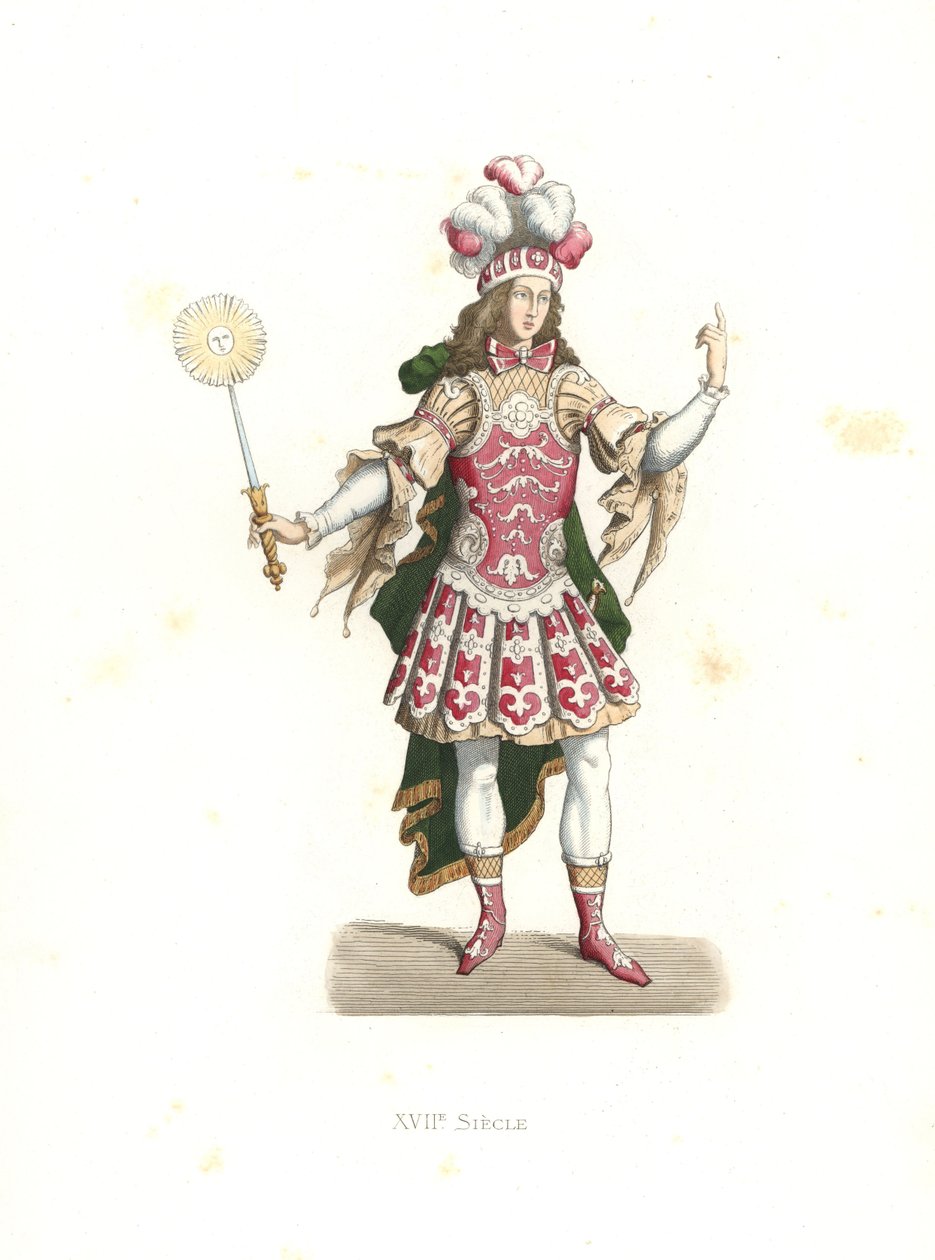 Ludvig XIV, Aurinkokuningas, balettiasussa tekijältä Edmond Lechevallier Chevignard