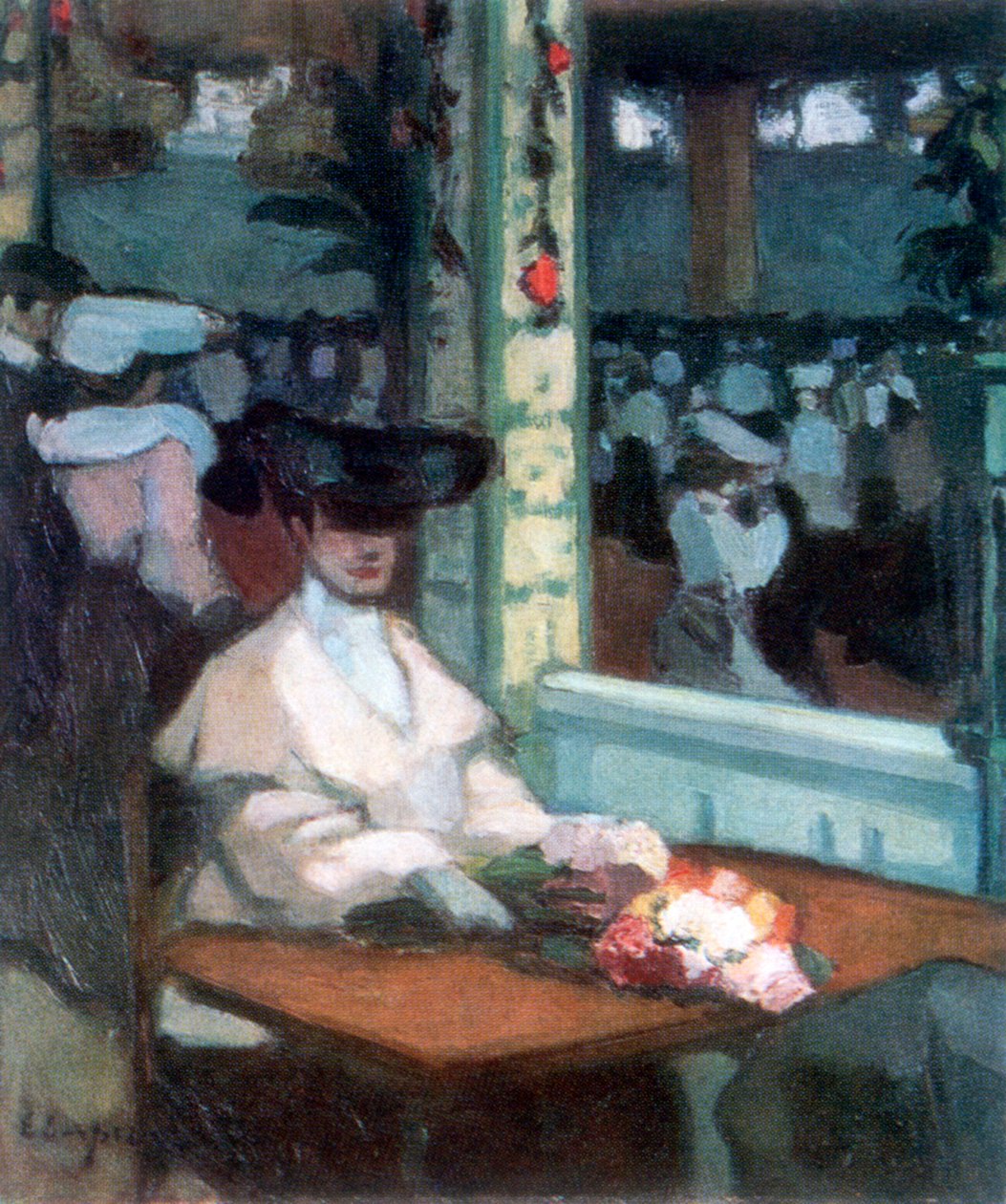 Waiting, Moulin de la Galette, 1905. tekijältä Edmond Lempereur